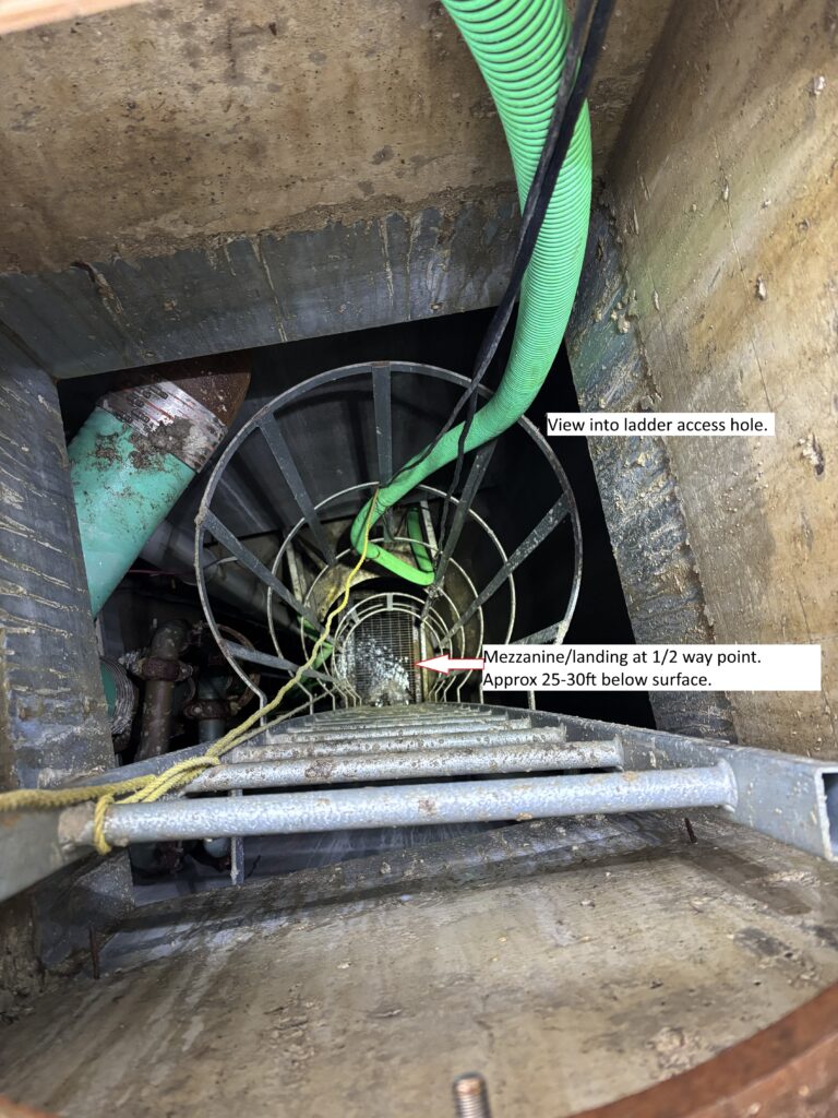 Zencorp Mechanical was required to enter a deep underground storm water retention tank at a condominium complex in Vaughan to remove three non-functioning pumps